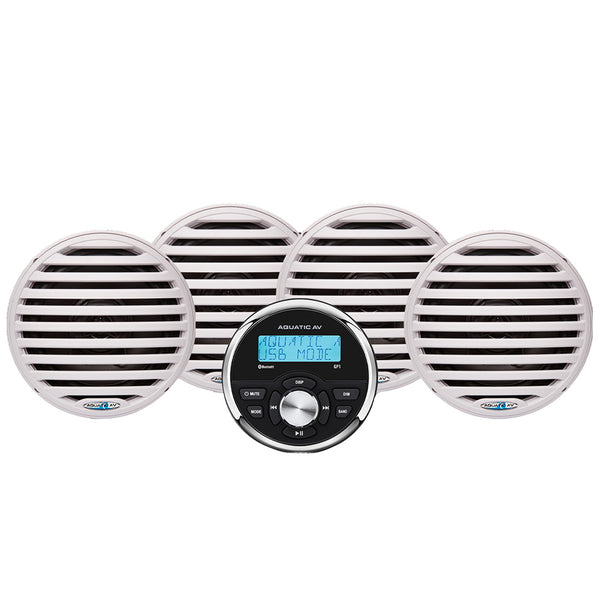 Aquatic AV Economy Gauge Stereo/Speakers Kit - White [EG200]