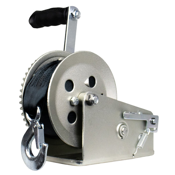 Powerwinch Utility Series Winch 1,800lb, 2 Speed, 8" Crank Arm - Zinc [21500-W-1800-8-Z-R]