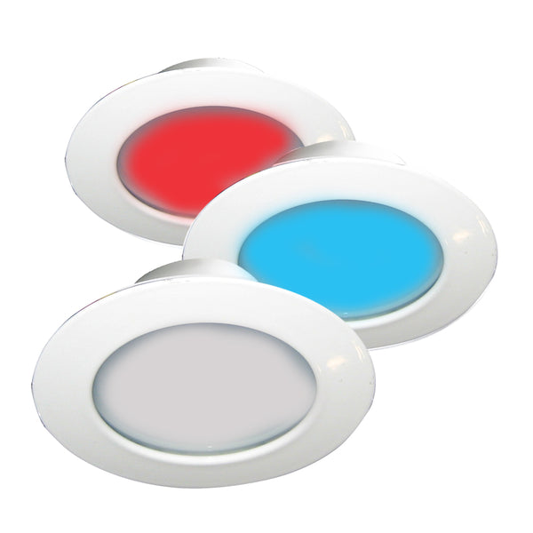 i2Systems Apeiron A3120 Screw Mount Light - Red, Cool White & Blue - White Finish [A3120Z-31HAE]