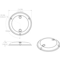 Lumitec TouchDome - Dome Light - Polished SS Finish - 2-Color White/Red Dimming [101098]