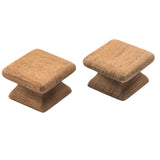 Whitecap Teak Square Drawer Knob - 1-1/8" - 2 Pack [60130-A]