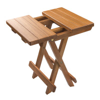 Whitecap Teak Grooved Top Fold-Away Table/Stool [60034]