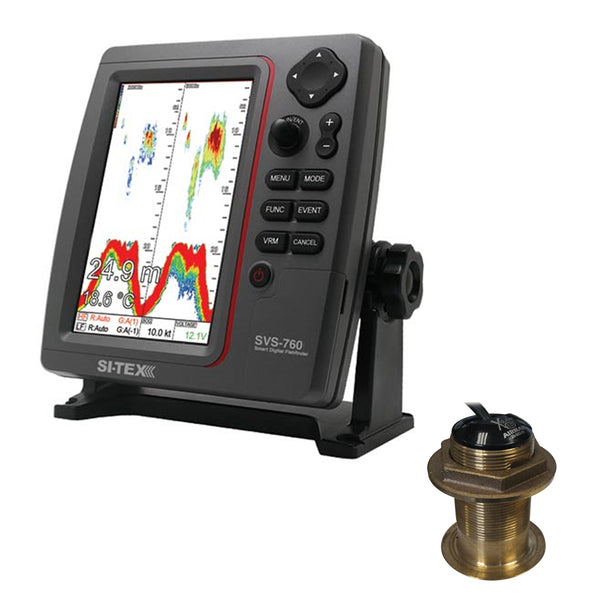 SI-TEX SVS-760 Dual Frequency Sounder 600W Kit w/Bronze 12 Degree Transducer [SVS-760B60-12]