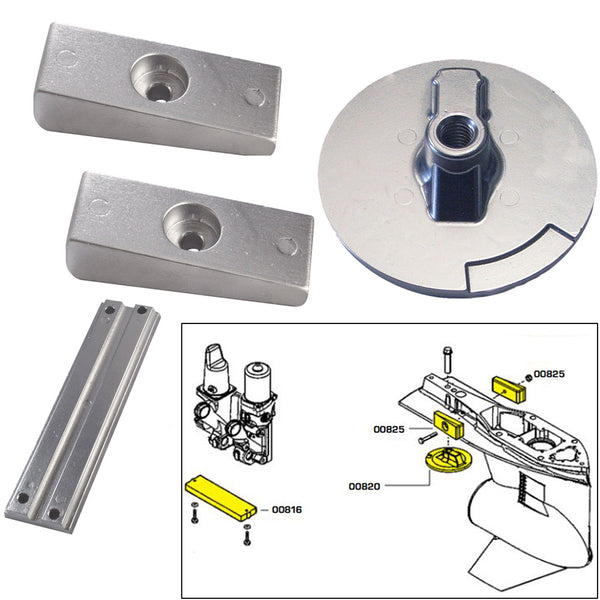 Tecnoseal Anode Kit w/Hardware - Mercury Verado 4 - Zinc [20814]