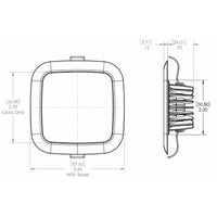 Lumitec Square Mirage Down Light - Warm White Dimming - Hi-CRI - Polished Bezel [116119]