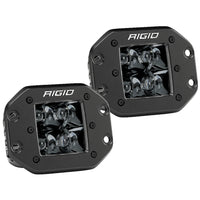 RIGID Industries D-Series PRO Flush Mount - Spot LED - Midnight Edition - Pair - Black [212213BLK]