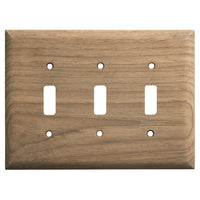 Whitecap Teak 3-Toggle Switch/Receptacle Cover Plate [60179]