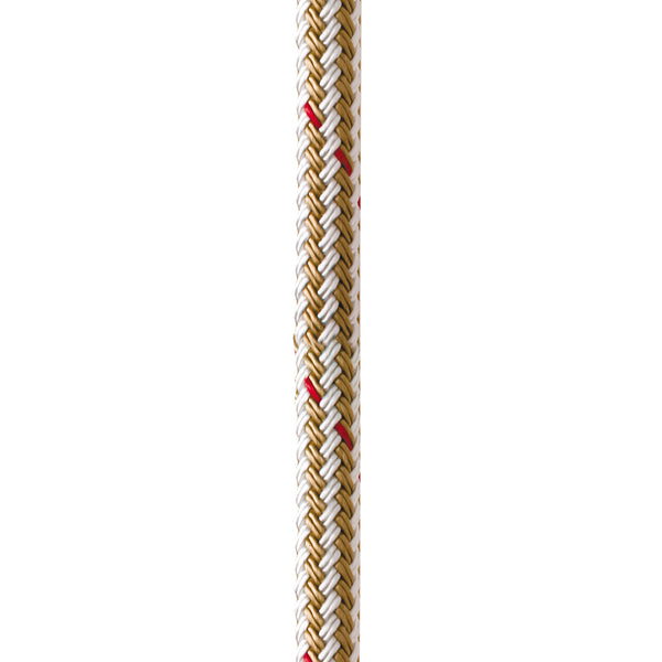 New England Ropes 1/2" Double Braid Dock Line - White/Gold w/Tracer - 35 [C5059-16-00035]