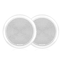 Fusion FM-F65RW FM Series 6.5" Flush Mount Round Marine Speakers - White Grill - 120W [010-02299-00]