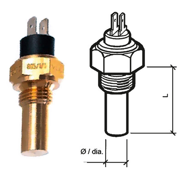 Veratron Coolant Temperature Sensor - 40 to 120C - 1/2" - 14NPTF [323-805-001-004N]