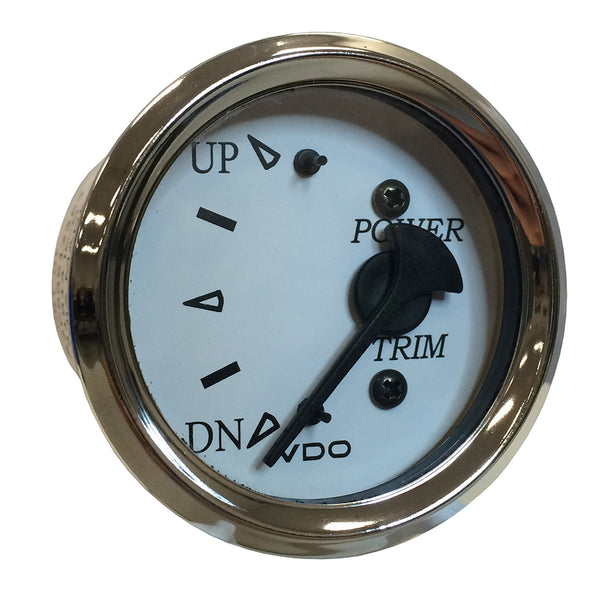 VDO Cockpit Marine 52MM (2-1/16") Trim Gauge f/Johnson/Envinrude Engines - White Dial/Chrome Bezel [382-15280]