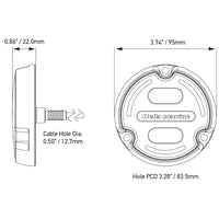 Hella Marine Apelo A2 Blue White Underwater Light - 3000 Lumens - Black Housing - Charcoal Lens w/Edge Light [016147-001]