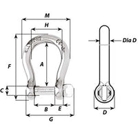 Wichard Self-Locking Bow Shackle - Diameter 5mm - 3/16" [01242]