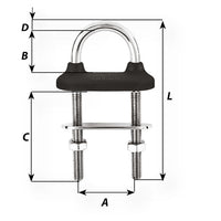 Wichard Black Watertight U-Bolt - 10mm Diameter - 25/64" - 110mm Length - 4-21/64" [65451]